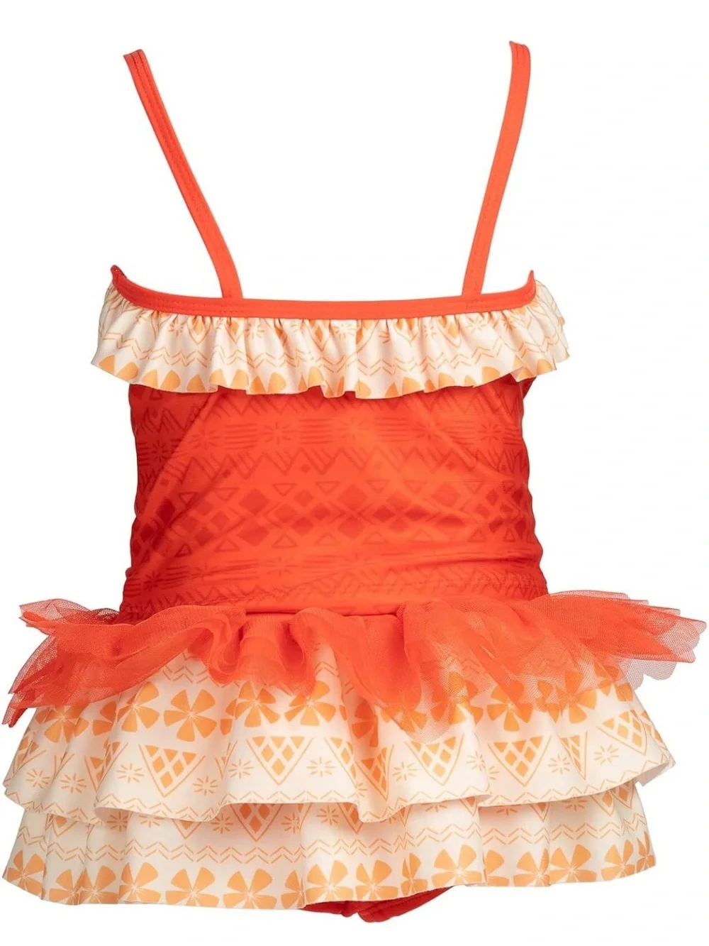NWT Disney Girls Orange Moana Tankini Top and Tutu Skirt Set (youth size 7/8)