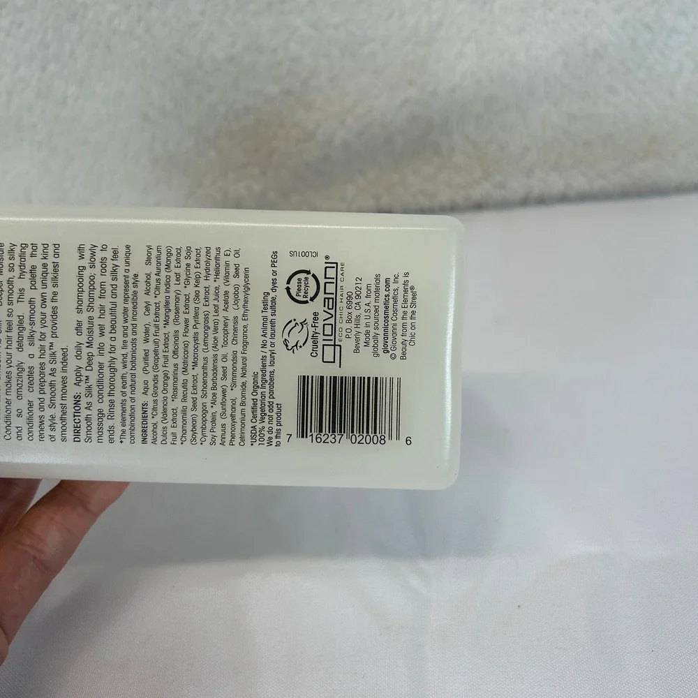 Giovanni Smooth As Silk Deeper Moisture Conditioner Damaged Hair 8.5oz Set of 2