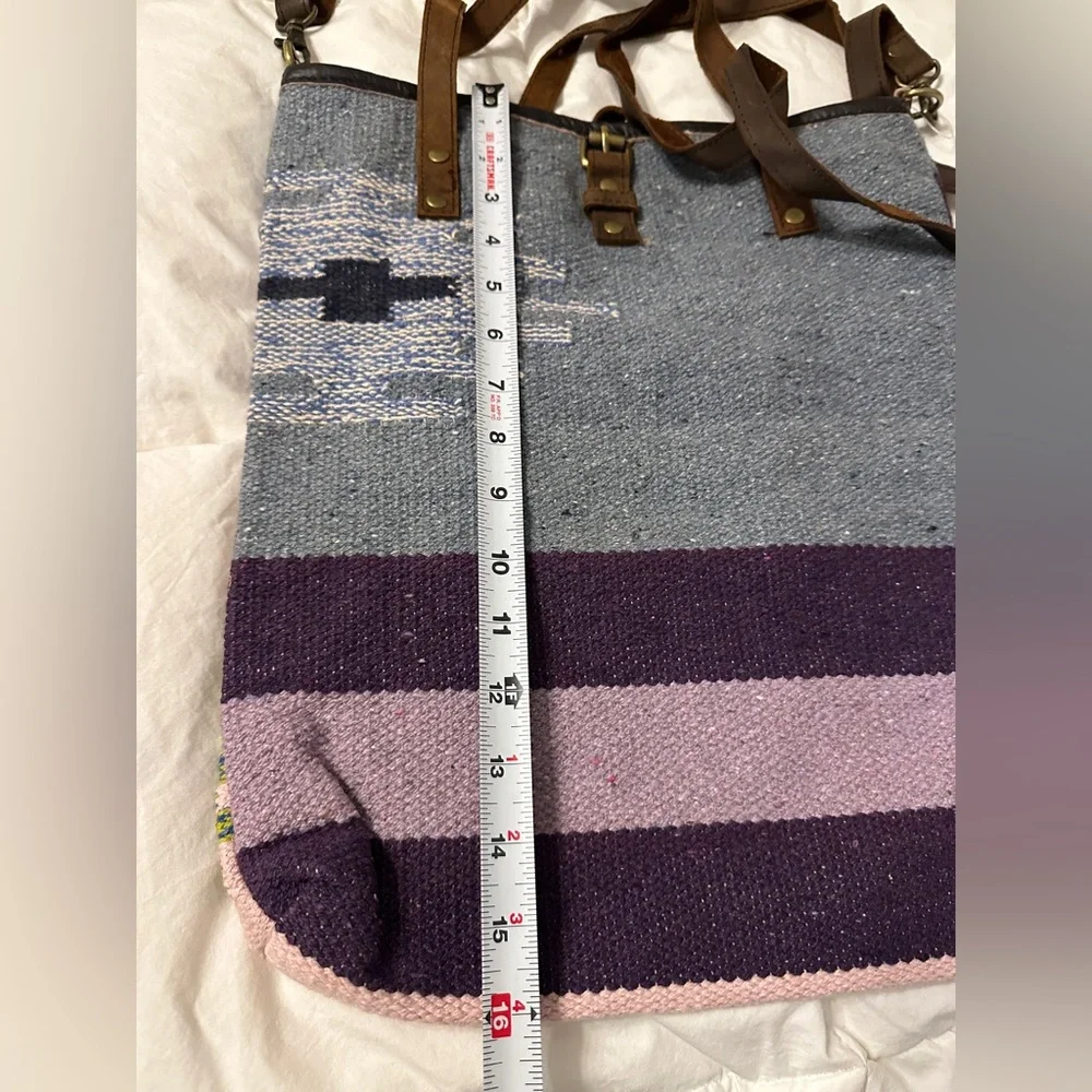 Raj Leather & Cotton Boho Bag - NWT