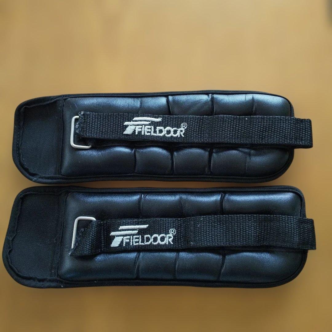 FIELDDOOR Ankle/Wrist Weights, 1kg x 2 pcs, Black